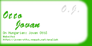 otto jovan business card